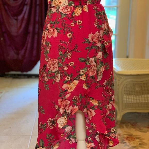 Como Vintage Fuschia Floral Sundress- Size Small - Picture 8 of 12